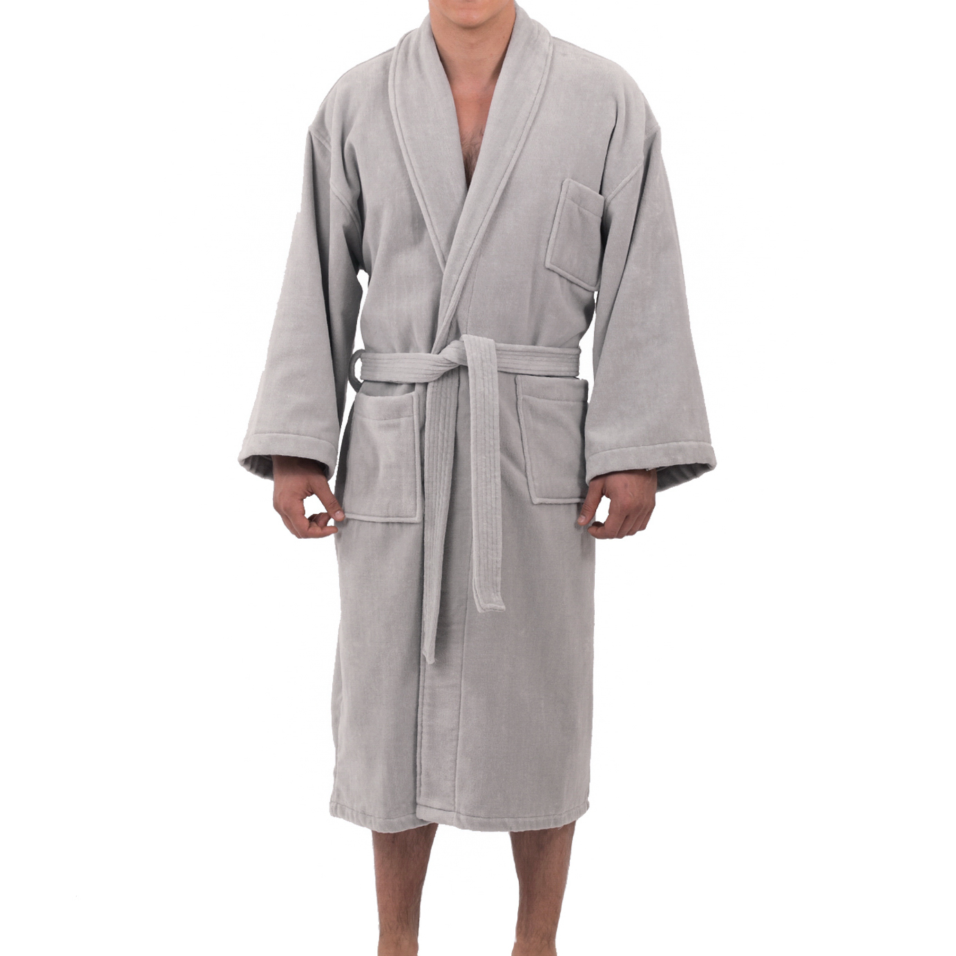 Alpine Swiss Aiden Mens Cotton Terry Cloth Bathrobe Shawl Collar Velour